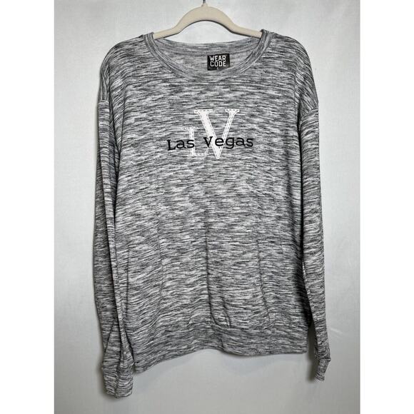 Las Vegas Wear Code Women’s Pullover Grey Sweater Size Large - Picture 1 of 5